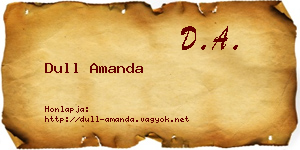Dull Amanda névjegykártya